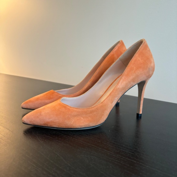 Furla Orange Suede Pump - Picture 4 of 6